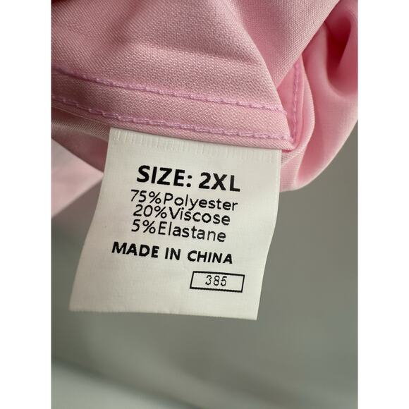 Men's Casual Button Down Shirts Wrinkle-Free Short Sleeve Business Dress Sz 2XL - Picture 7 of 11